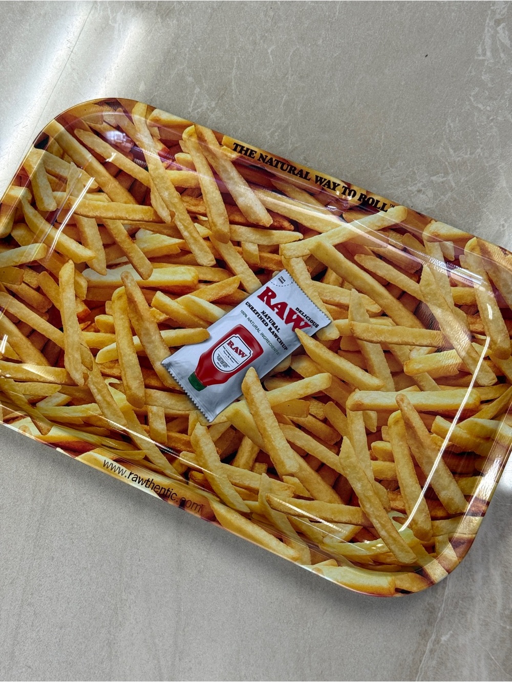 RAW Tray - French Fries and Ketchup Packet